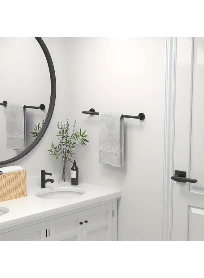 Wall Mount Towel Bar Black 40.5×7cm - Image 2